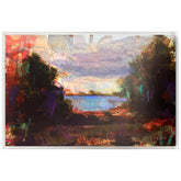 Colorful Wilderness VII - High Resolution Giclee Printed Canvas Framed in Contemporary Clear Acrylic Frame